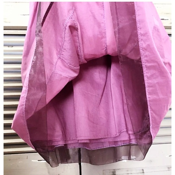 LOFT Sz 8 Mauve / Brown I Raw Edge Tissue Dress - Picture 4 of 6